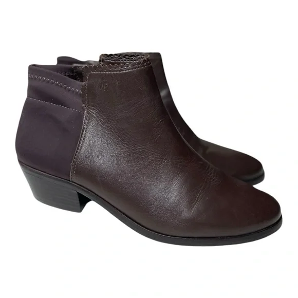 Jack Rogers Women’s Bailee Brown Leather Ankle Boots - Picture 1 of 11